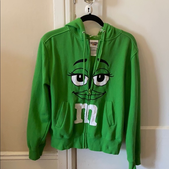 green m&m hoodie